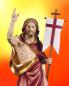 Preview: Auferstehungs Christus 23 cm, holzgeschnitzt, handbemalt