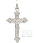 Preview: Kreuz Anhänger Kruzifix 20 x 35 mm 925 Silber