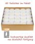 Preview: 50 Teelichter Tray 16 x 38 mm Ø, ohne Hülle 5h Brenndauer