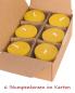 Preview: 6 Stumpenkerzen 45 x 50 mm konisch 100% Bienenwachs gelb