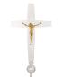 Preview: Vortragekreuz Messing versilbert und Corpus vergoldet