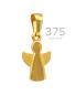 Preview: Engel Anhänger schlicht 10 mm x 12 mm 9 ct Gold 375