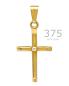 Preview: Kreuz Anhänger m. Stein 12 mm x 18 mm 9 ct Gold 375