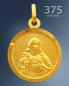 Preview: Skapuliermedaille Jesu/Maria 12 mm Ø 8 ct Gold 333