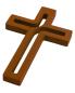 Preview: Holzkreuz Buche natur, 12 x 18 cm  durchbrochen