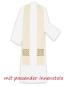 Preview: Kasel weiß mit Kragen, 125 cm lang, 154 cm breit