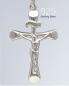 Preview: Kreuz Anhänger Kruzifix modern 25 mm 925 Silber