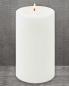 Preview: Teelichtkerze weiß 18 cm hoch 8 cm Ø