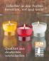 Preview: Votive lights with red polycarbonate cover, 47 mm Ø