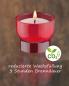 Preview: Votive lights with red polycarbonate cover, 47 mm Ø