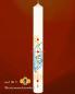Preview: Osterkerze 800 x 80 mm "Frohe Botschaft" A + O