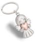 Preview: Schlüsselanhänger Engel mit Herz 3,8 x 2,7 cm