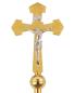 Preview: Prozessionskreuz schlicht, 40 cm Corpus versilbert