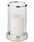 Preview: Windlicht 20 cm hoch solider Sockel aus Stahl versilbert