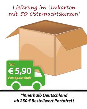 50 Friedenslichter Bethlehem, Kerzen mit Lichterbecher