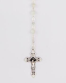 Kommunionrosenkranz versilbert Perle 4 mm Ø Perlmutt