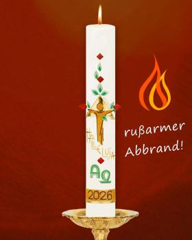 Preview: Osterkerze 600 x 70 mm  "Hallelujah" Dreifaltigkeit