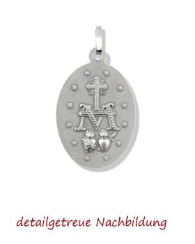 Preview: Wunderbare Medaille 18 mm Silber 925 Marienmedaille