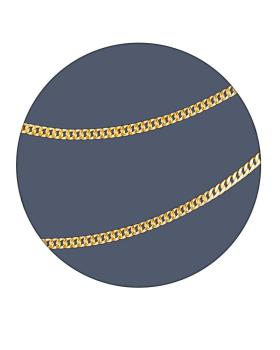 Preview: Collier Kette Double Gold PF 45 Länge 45 cm