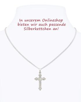 Preview: Kreuz Anhänger Kruzifix 18 x 30 mm 925 Silber