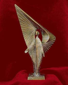 Bronzeskulptur "Laacher Jahrtausendengel" 30 cm