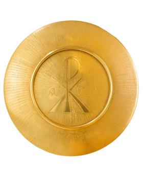 Kelchpatene konkav Messing vergoldet 15 cm Ø