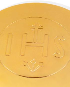 Preview: Hostiendose IHS Gravur 3,5 cm hoch, 7, 5 cm Ø