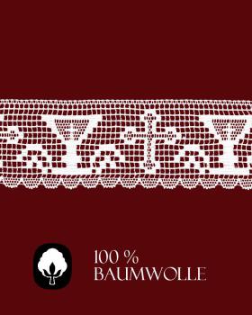 Preview: Spitze Baumwolle 10,7 cm breit Kelch & Kreuz