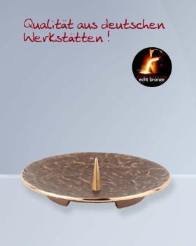 Altarleuchter 14,5 cm Ø Bronze Schale 2 cm hoch