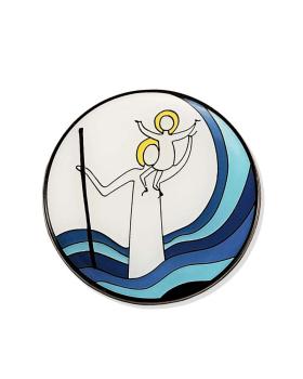 Preview: Handschmeichler „Labyrinth“ aus Bronze, 4 cm Ø