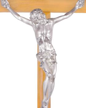 Preview: Prozessionskreuz aus Holz, Gesamthöhe 205 cm