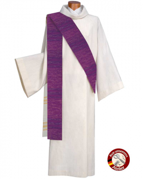 Diakonstola violett/weiß byzantinisch 210 cm lang