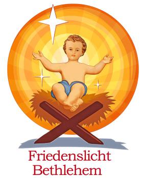 Preview: 50 Friedenslichter Bethlehem, Kerzen mit Lichterbecher