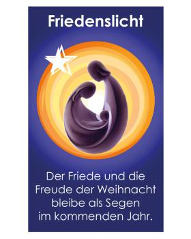 4 LED Kerzen Echtwachs "Friedenslicht" 130 x 68 mm