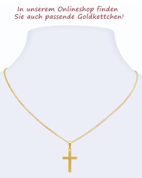 Preview: Kreuz Anhänger 12 mm x 18 mm 8ct Gold 333 matt