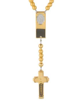 Rosalet mit gold mattierten Perlen aus Sterling Silber