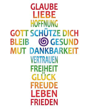 Kerze der Hoffnung 165 x 50 mm mit Aufdruck