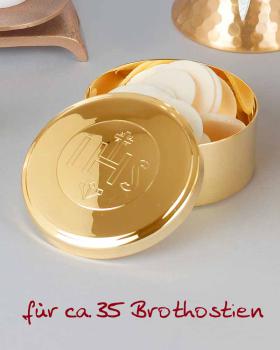 Hostiendose IHS Gravur 3,5 cm hoch, 7, 5 cm Ø