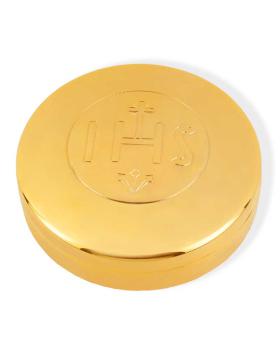 Preview: Hostiendose IHS Gravur 3,5 cm hoch, 7, 5 cm Ø