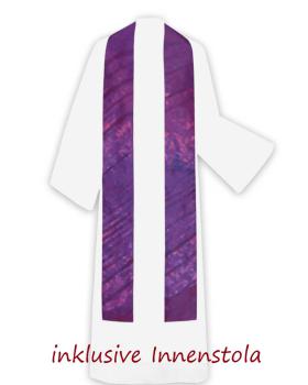 Preview: Kasel violett "Labyrinth" 138 x 155 cm Seidensatin