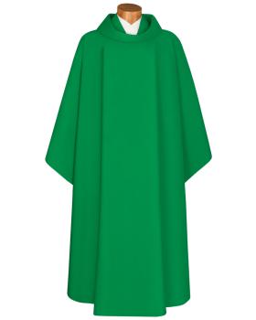 Kasel grün 130 x 150 cm Trevira Wolle Schalkragen