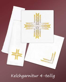 Preview: Kelchgarnitur Baumwolle/Leinen 4-Teilig mit
