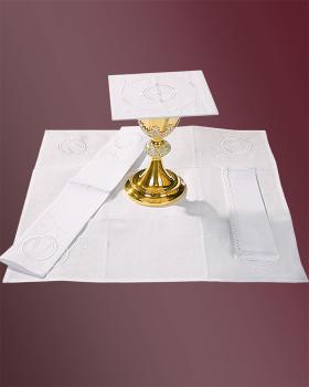 Kelchgarnitur 100 % Leinen 4-Teilig weiß