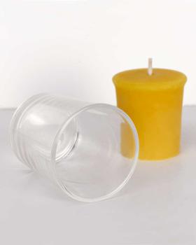 Preview: Lichtglas transparent 1 Stück 4,5 cm Ø, 5 cm hoch