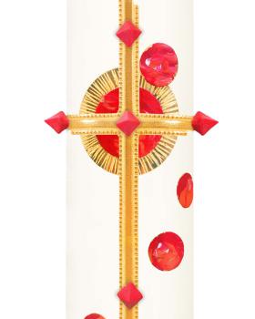 Preview: Red cross nails, 5 pcs.