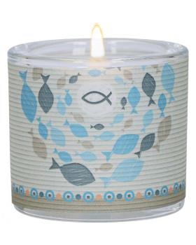 Preview: Glaswindlicht 6 cm, Jesus ist in unserer Mitte