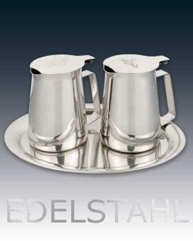Messkännchengarnitur Edelstahl mit Lasergravur