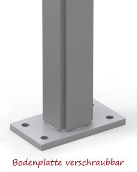 Preview: Stand consisting of 2 aluminum rectangular pipes, 80 x 40 mm