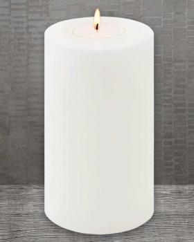 Teelichtkerze weiß 18 cm hoch 8 cm Ø