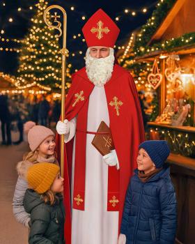 Nikolaus-Rauchmantel mit Kreuzsymbol 140 cm lang